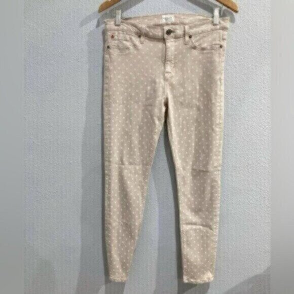 Hudson Polka Dot Slimming Jeans Mid Rise Mod Pinup Stretch Ankle - Picture 2 of 9